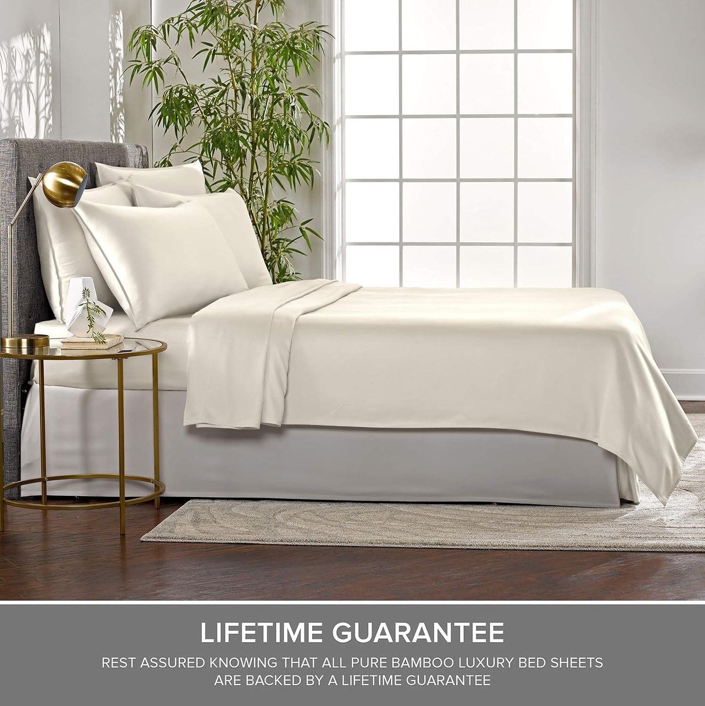 King Pillowcases - Genuine 100% Organic Viscose Derived from Bamboo, Luxuriously Soft & Cooling, Double Stitching, Envelope Closure (2 King Pillowcases, White)