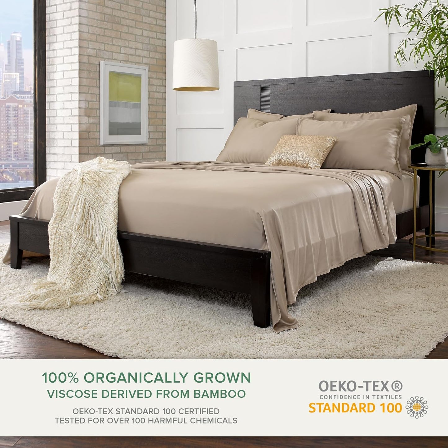 King Pillowcases - Genuine 100% Organic Viscose Derived from Bamboo, Luxuriously Soft & Cooling, Double Stitching, Envelope Closure (2 King Pillowcases, White)