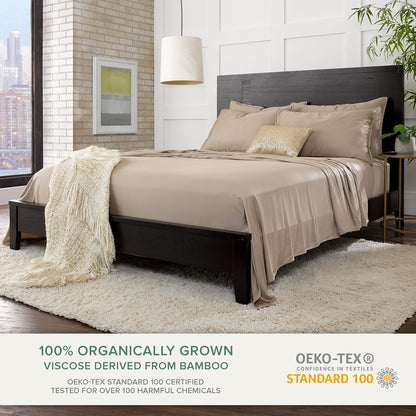 King Pillowcases - Genuine 100% Organic Viscose Derived from Bamboo, Luxuriously Soft & Cooling, Double Stitching, Envelope Closure (2 King Pillowcases, White)
