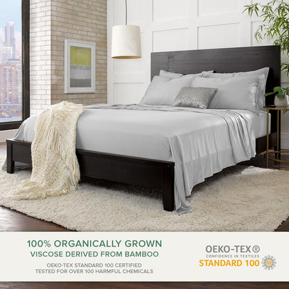 King Pillowcases - Genuine 100% Organic Viscose Derived from Bamboo, Luxuriously Soft & Cooling, Double Stitching, Envelope Closure (2 King Pillowcases, White)