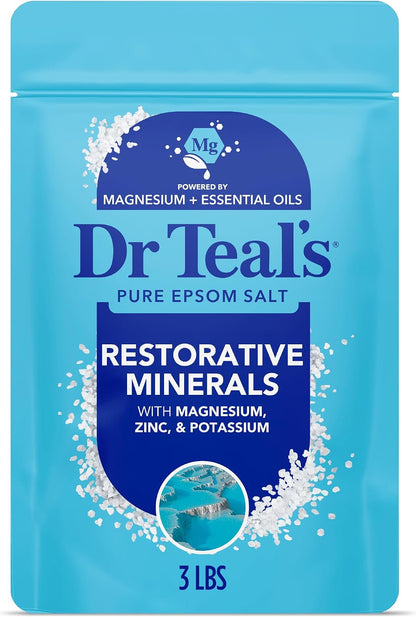 Epsom Salt Magnesium Soak, Restorative Minerals with Magnesium, Potassium & Zinc, 3 lbs