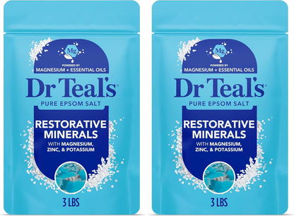 Epsom Salt Magnesium Soak, Restorative Minerals with Magnesium, Potassium & Zinc, 3 lbs