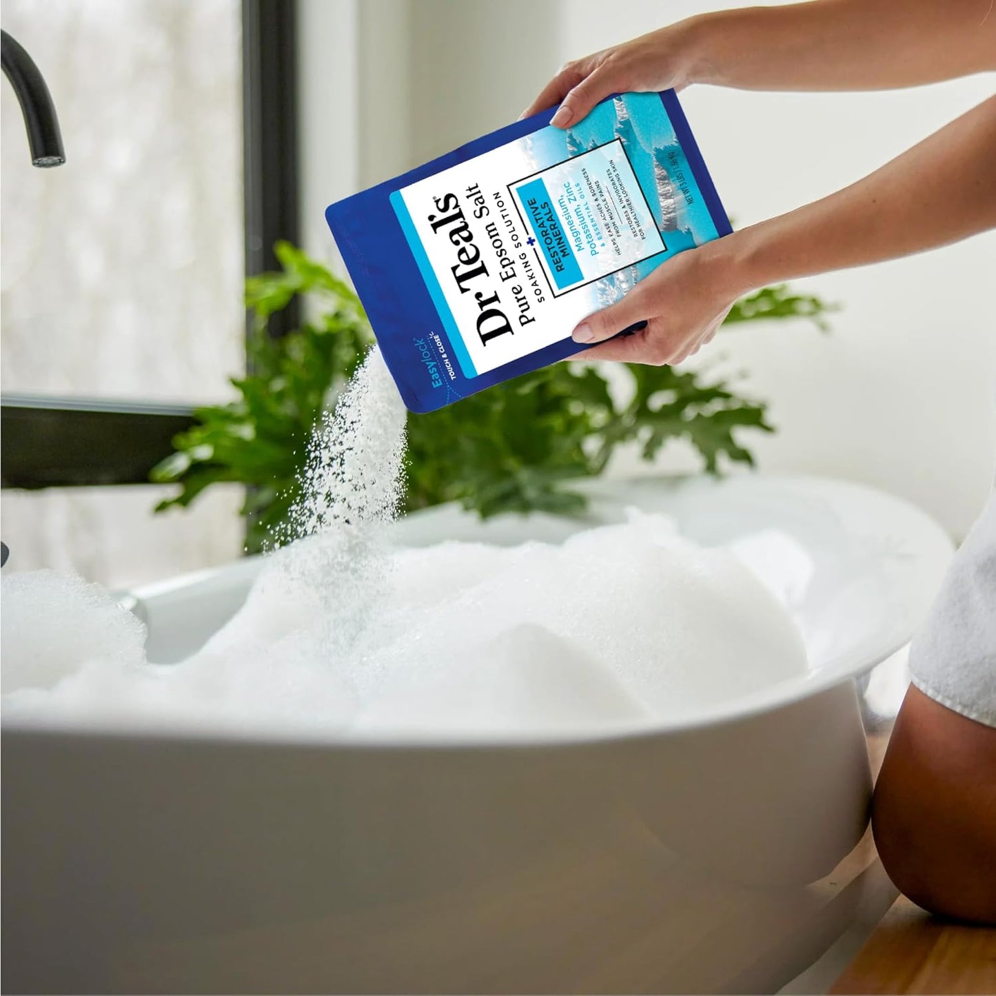 Epsom Salt Magnesium Soak, Restorative Minerals with Magnesium, Potassium & Zinc, 3 lbs