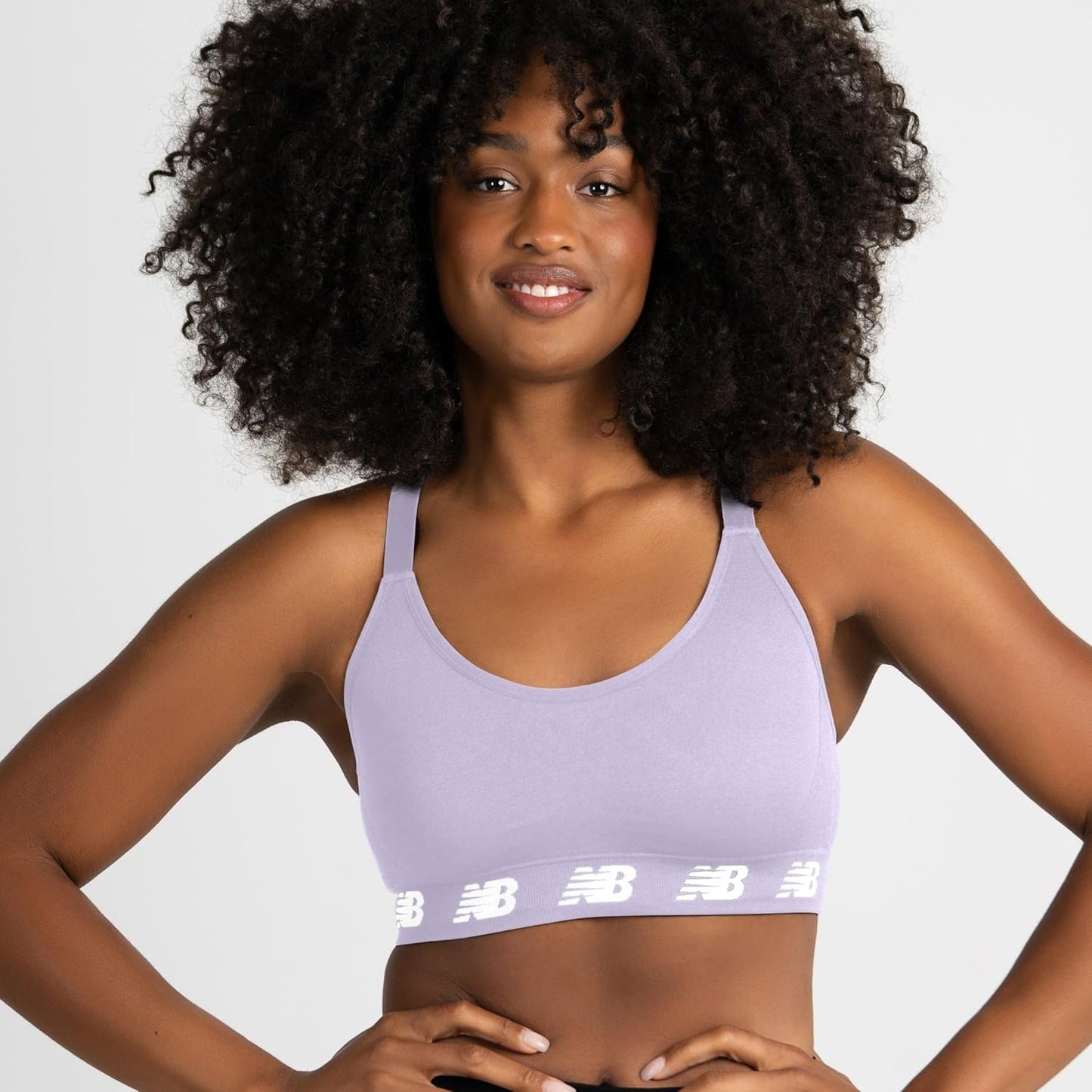 New Balance 3 Pack Seamless Sports Bras for Women, Cami Keyhole Breathability, Gym Sports Bra, Yoga Workout Set