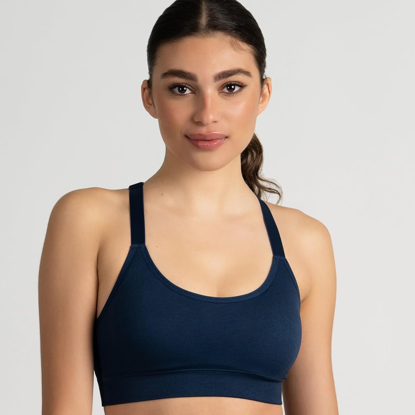 New Balance 3 Pack Seamless Sports Bras for Women, Cami Keyhole Breathability, Gym Sports Bra, Yoga Workout Set