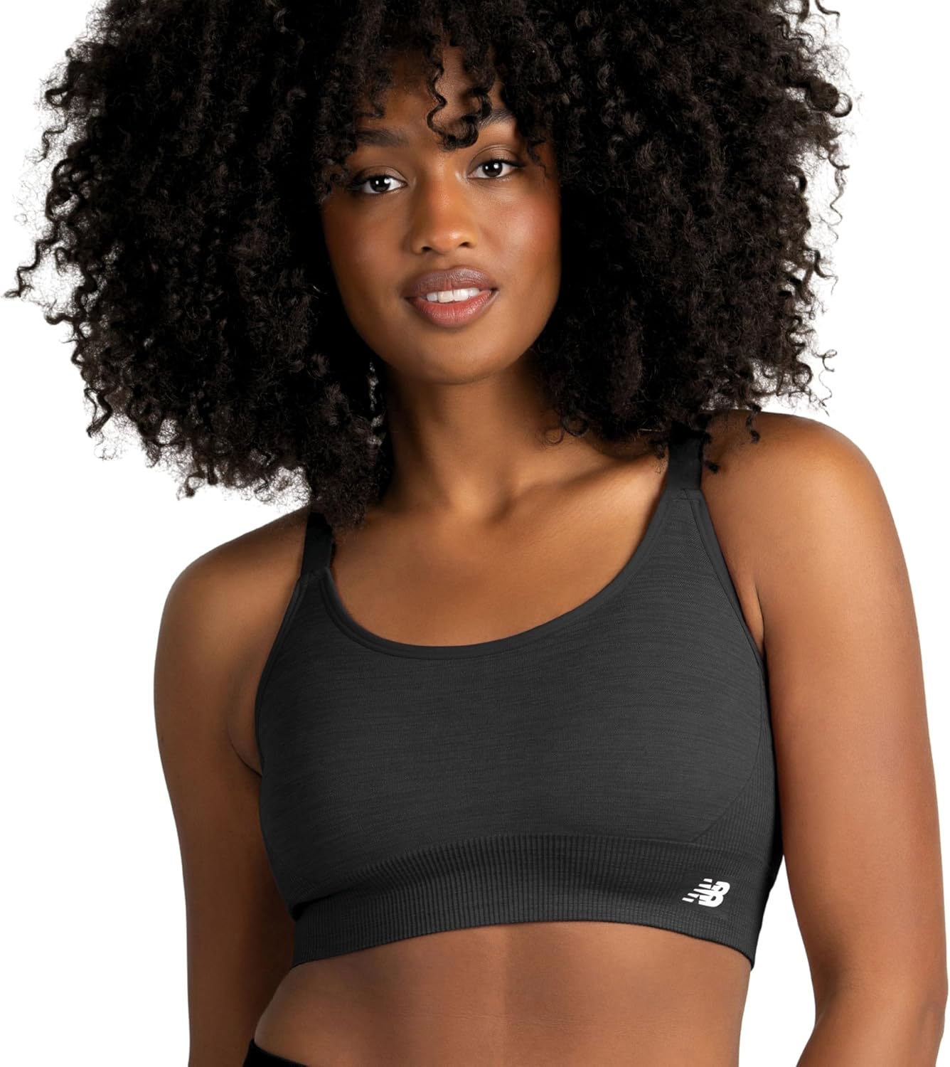 New Balance 3 Pack Seamless Sports Bras for Women, Cami Keyhole Breathability, Gym Sports Bra, Yoga Workout Set