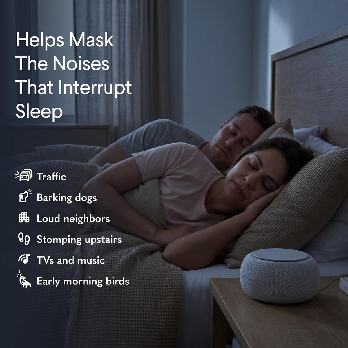 Pro Smart White Noise Sound Machine, Real Fan Inside for Sleeping