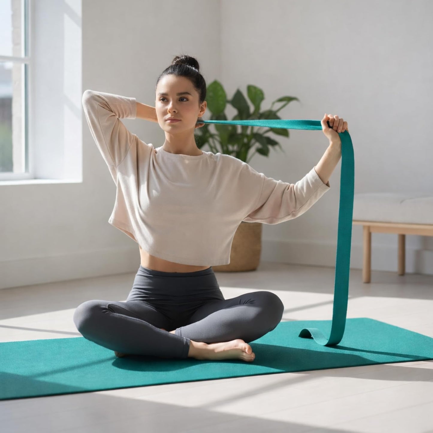 Yoga kit, 7-Piece Yoga Mat Set for Home Workouts, Thick Yoga Mat, Yoga Blocks, Strap, Yoga Towels & Carrying Bag, Exercise Mat with Yoga Equipment for Women & Men, Enhance Yoga Practice