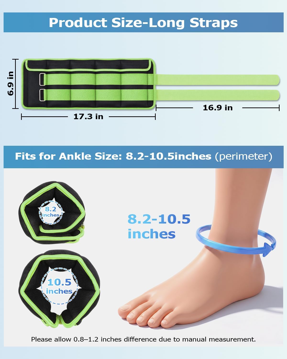 Adjustable Ankle Weights 1-3/4/5/6/8/10/12/15/20 LBS Pair with Removable Weight for Jogging, Gymnastics, Aerobics, Physical Therapy