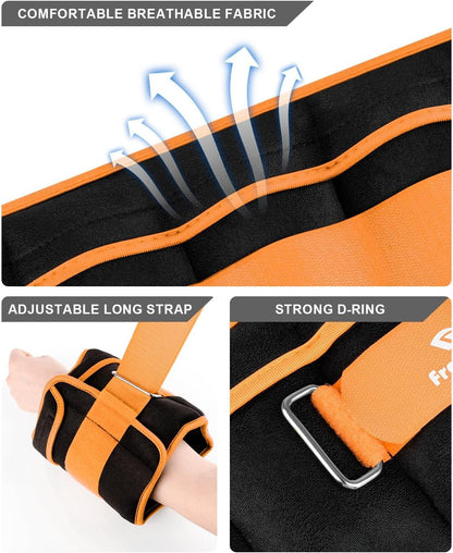 Adjustable Ankle Weights 1-3/4/5/6/8/10/12/15/20 LBS Pair with Removable Weight for Jogging, Gymnastics, Aerobics, Physical Therapy