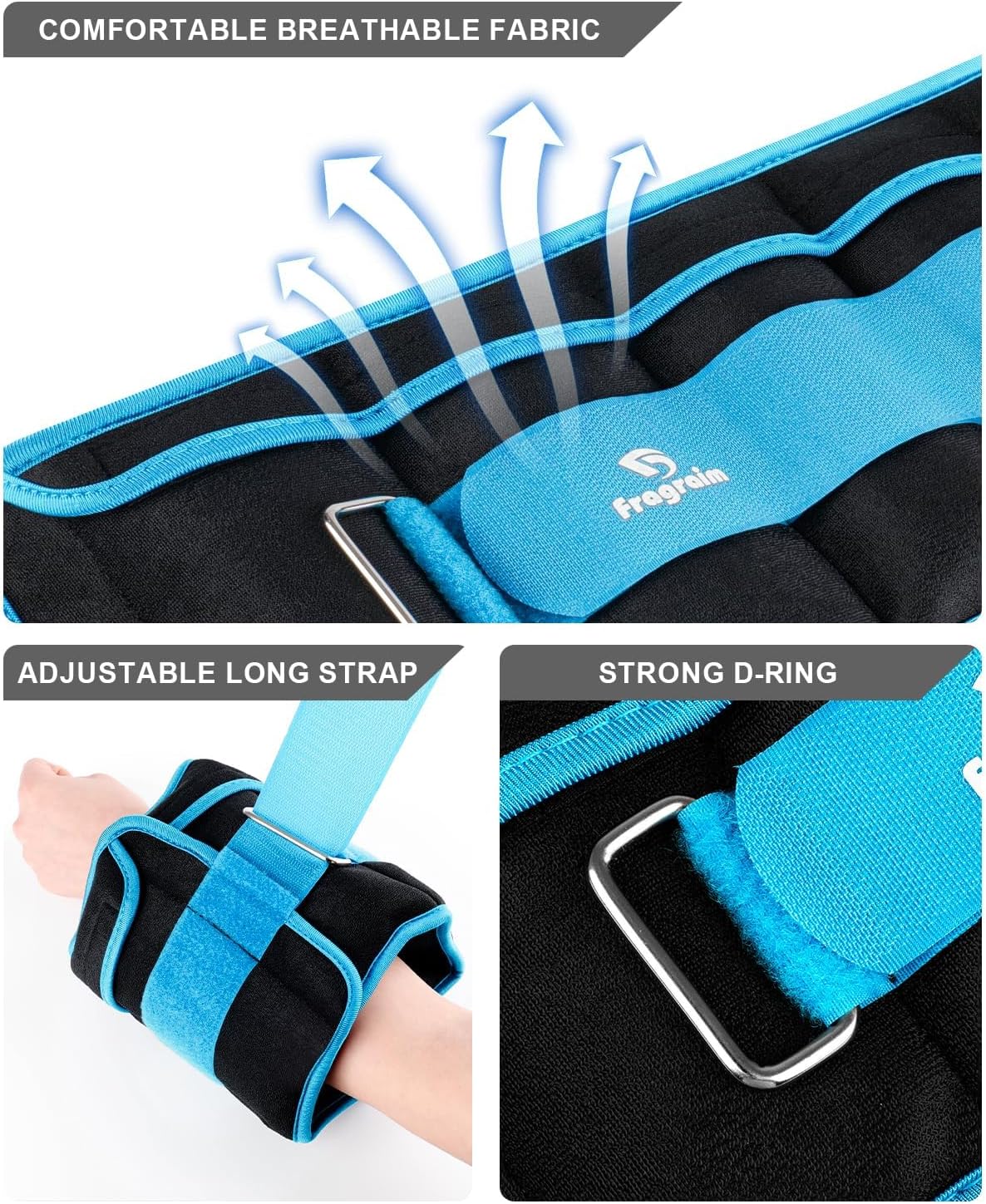 Adjustable Ankle Weights 1-3/4/5/6/8/10/12/15/20 LBS Pair with Removable Weight for Jogging, Gymnastics, Aerobics, Physical Therapy