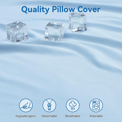 Travel Contour Memory Foam Pillow for Neck Pain Relief, White