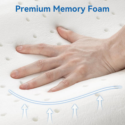 Travel Contour Memory Foam Pillow for Neck Pain Relief, White
