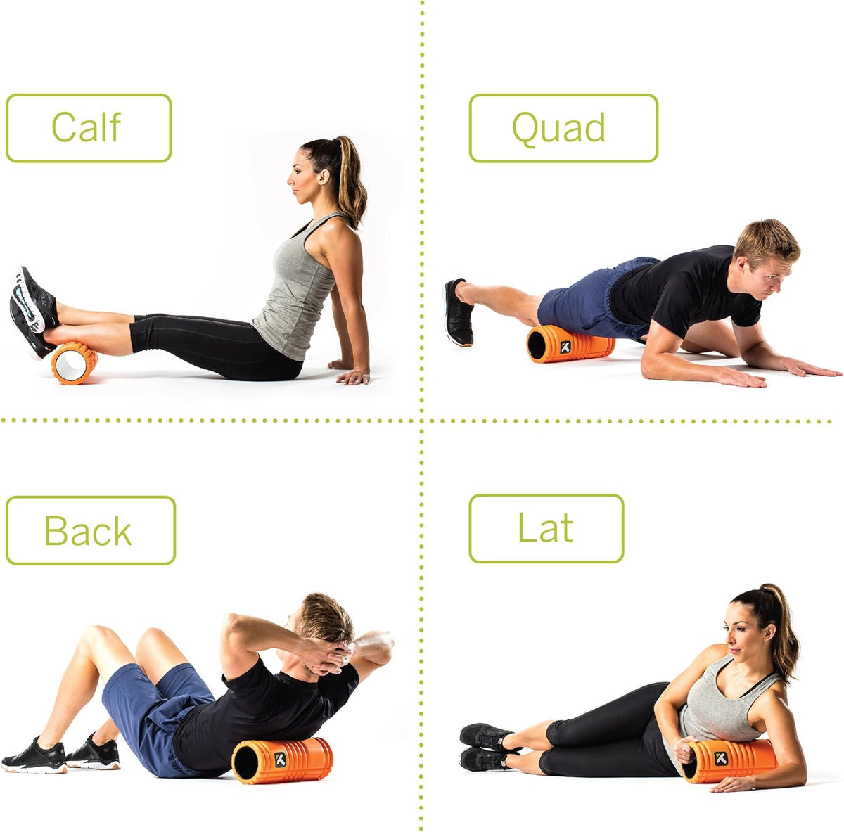 Therapy Grid Foam Roller with Free Online Instructional Videos, Original (13-inch), Orange