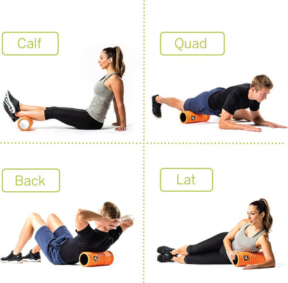 Therapy Grid Foam Roller with Free Online Instructional Videos, Original (13-inch), Orange
