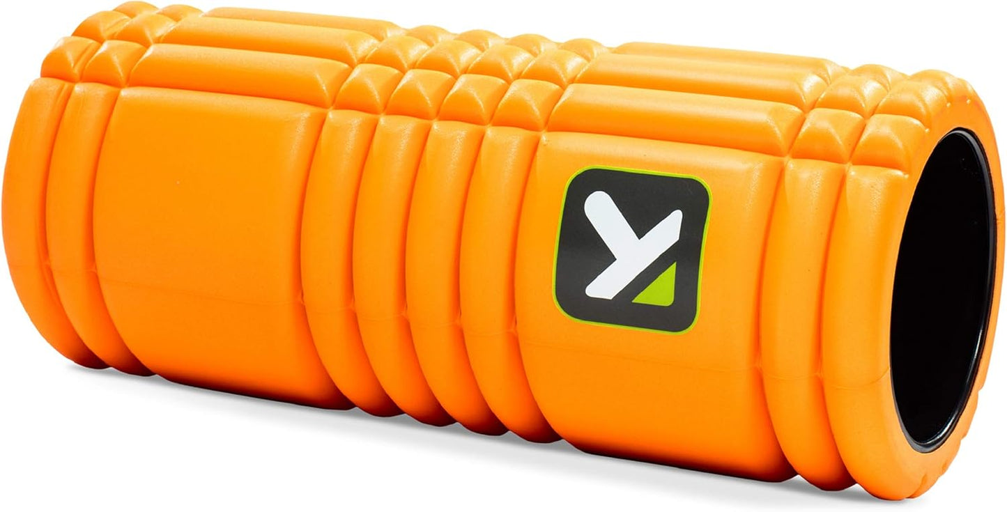 Therapy Grid Foam Roller with Free Online Instructional Videos, Original (13-inch), Orange