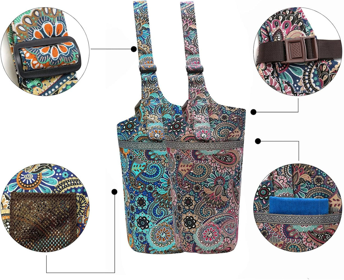 IwIeIaIrI Yoga Mat Bag for Women with Large Size Pocket and Zipper Pocket,Yoga Bag Mat Carrier Holder Fits Most Your Stuff,Yoga Accessories Gifts