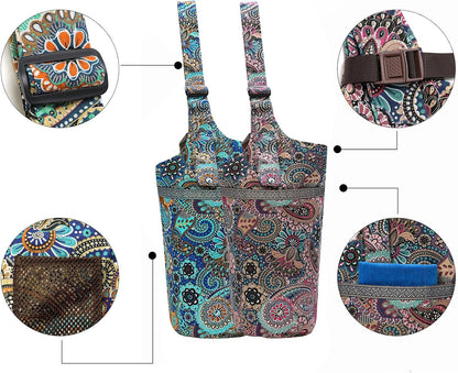 IwIeIaIrI Yoga Mat Bag for Women with Large Size Pocket and Zipper Pocket,Yoga Bag Mat Carrier Holder Fits Most Your Stuff,Yoga Accessories Gifts