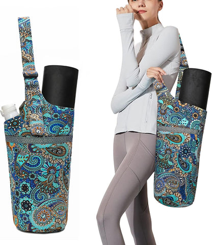IwIeIaIrI Yoga Mat Bag for Women with Large Size Pocket and Zipper Pocket,Yoga Bag Mat Carrier Holder Fits Most Your Stuff,Yoga Accessories Gifts