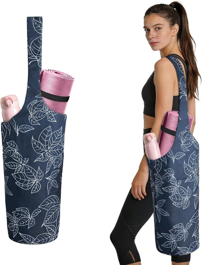 IwIeIaIrI Yoga Mat Bag for Women with Large Size Pocket and Zipper Pocket,Yoga Bag Mat Carrier Holder Fits Most Your Stuff,Yoga Accessories Gifts