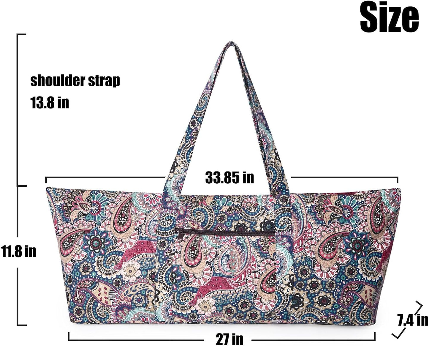IwIeIaIrI Yoga Mat Bag for Women with Large Size Pocket and Zipper Pocket,Yoga Bag Mat Carrier Holder Fits Most Your Stuff,Yoga Accessories Gifts