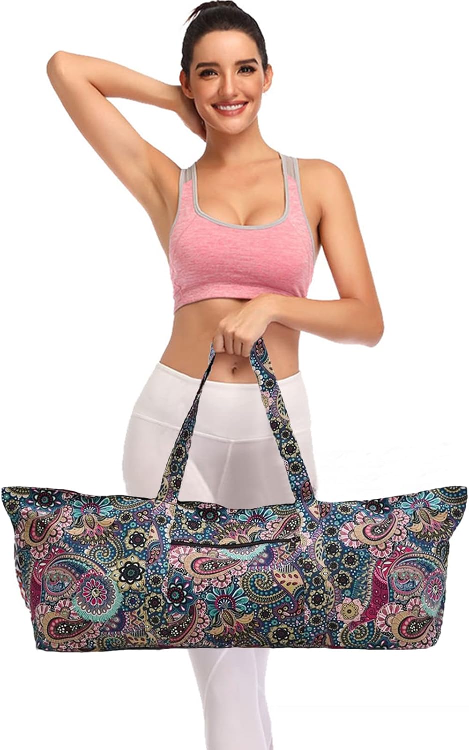 IwIeIaIrI Yoga Mat Bag for Women with Large Size Pocket and Zipper Pocket,Yoga Bag Mat Carrier Holder Fits Most Your Stuff,Yoga Accessories Gifts