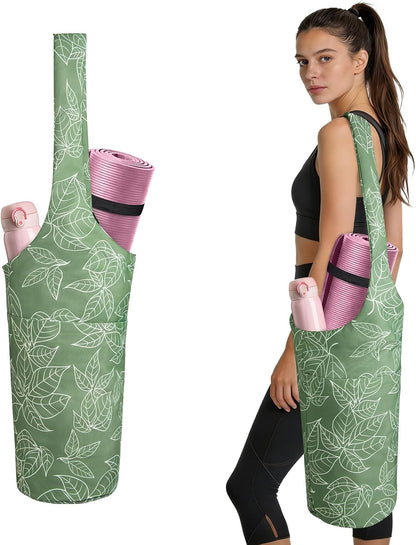 IwIeIaIrI Yoga Mat Bag for Women with Large Size Pocket and Zipper Pocket,Yoga Bag Mat Carrier Holder Fits Most Your Stuff,Yoga Accessories Gifts