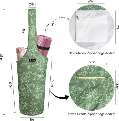 IwIeIaIrI Yoga Mat Bag for Women with Large Size Pocket and Zipper Pocket,Yoga Bag Mat Carrier Holder Fits Most Your Stuff,Yoga Accessories Gifts