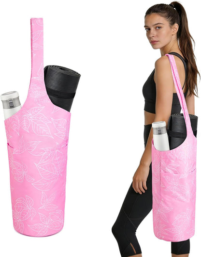 IwIeIaIrI Yoga Mat Bag for Women with Large Size Pocket and Zipper Pocket,Yoga Bag Mat Carrier Holder Fits Most Your Stuff,Yoga Accessories Gifts