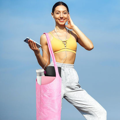 IwIeIaIrI Yoga Mat Bag for Women with Large Size Pocket and Zipper Pocket,Yoga Bag Mat Carrier Holder Fits Most Your Stuff,Yoga Accessories Gifts