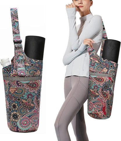 IwIeIaIrI Yoga Mat Bag for Women with Large Size Pocket and Zipper Pocket,Yoga Bag Mat Carrier Holder Fits Most Your Stuff,Yoga Accessories Gifts