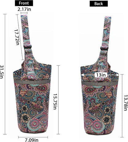 IwIeIaIrI Yoga Mat Bag for Women with Large Size Pocket and Zipper Pocket,Yoga Bag Mat Carrier Holder Fits Most Your Stuff,Yoga Accessories Gifts