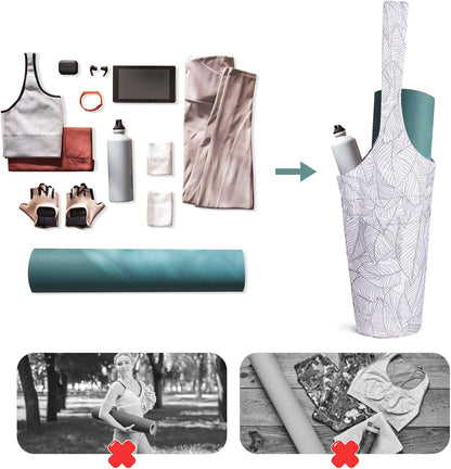 IwIeIaIrI Yoga Mat Bag for Women with Large Size Pocket and Zipper Pocket,Yoga Bag Mat Carrier Holder Fits Most Your Stuff,Yoga Accessories Gifts