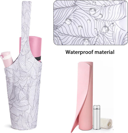 IwIeIaIrI Yoga Mat Bag for Women with Large Size Pocket and Zipper Pocket,Yoga Bag Mat Carrier Holder Fits Most Your Stuff,Yoga Accessories Gifts