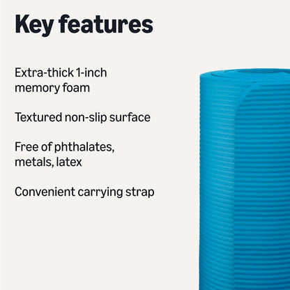 Extra Thick Exercise Yoga Mat with Carrying Strap
