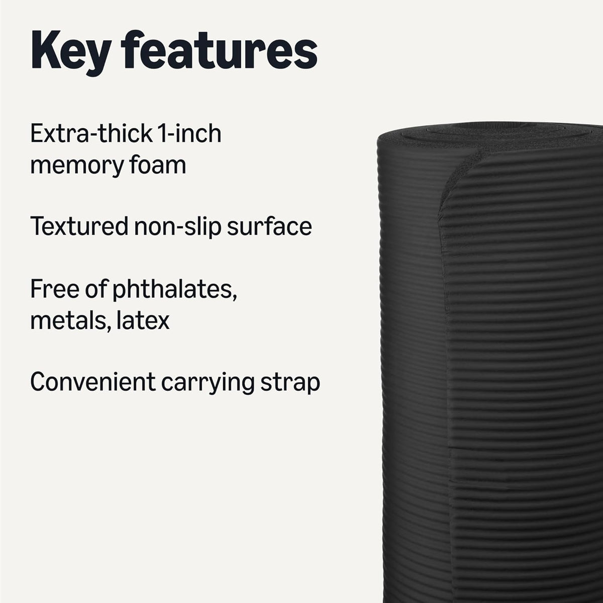 Extra Thick Exercise Yoga Mat with Carrying Strap