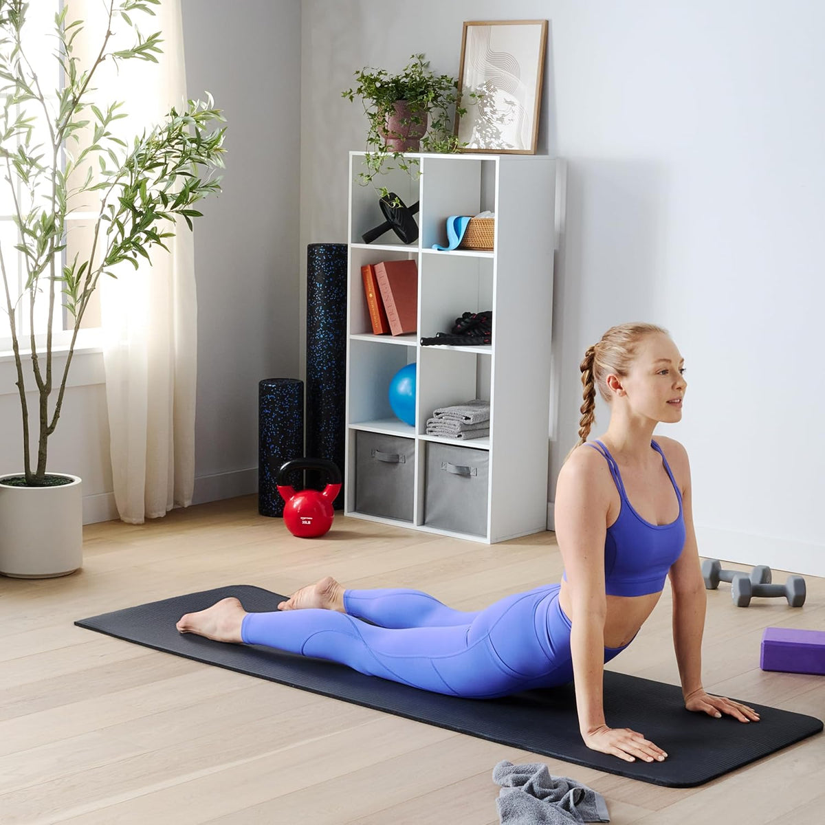 Extra Thick Exercise Yoga Mat with Carrying Strap