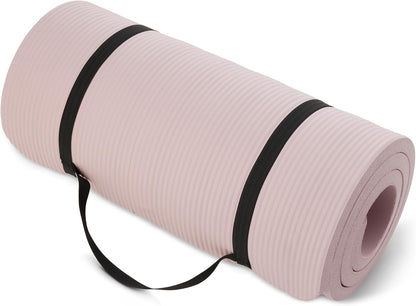 Extra Thick Exercise Yoga Mat with Carrying Strap