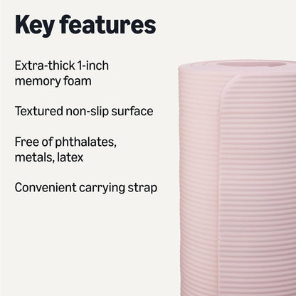 Extra Thick Exercise Yoga Mat with Carrying Strap