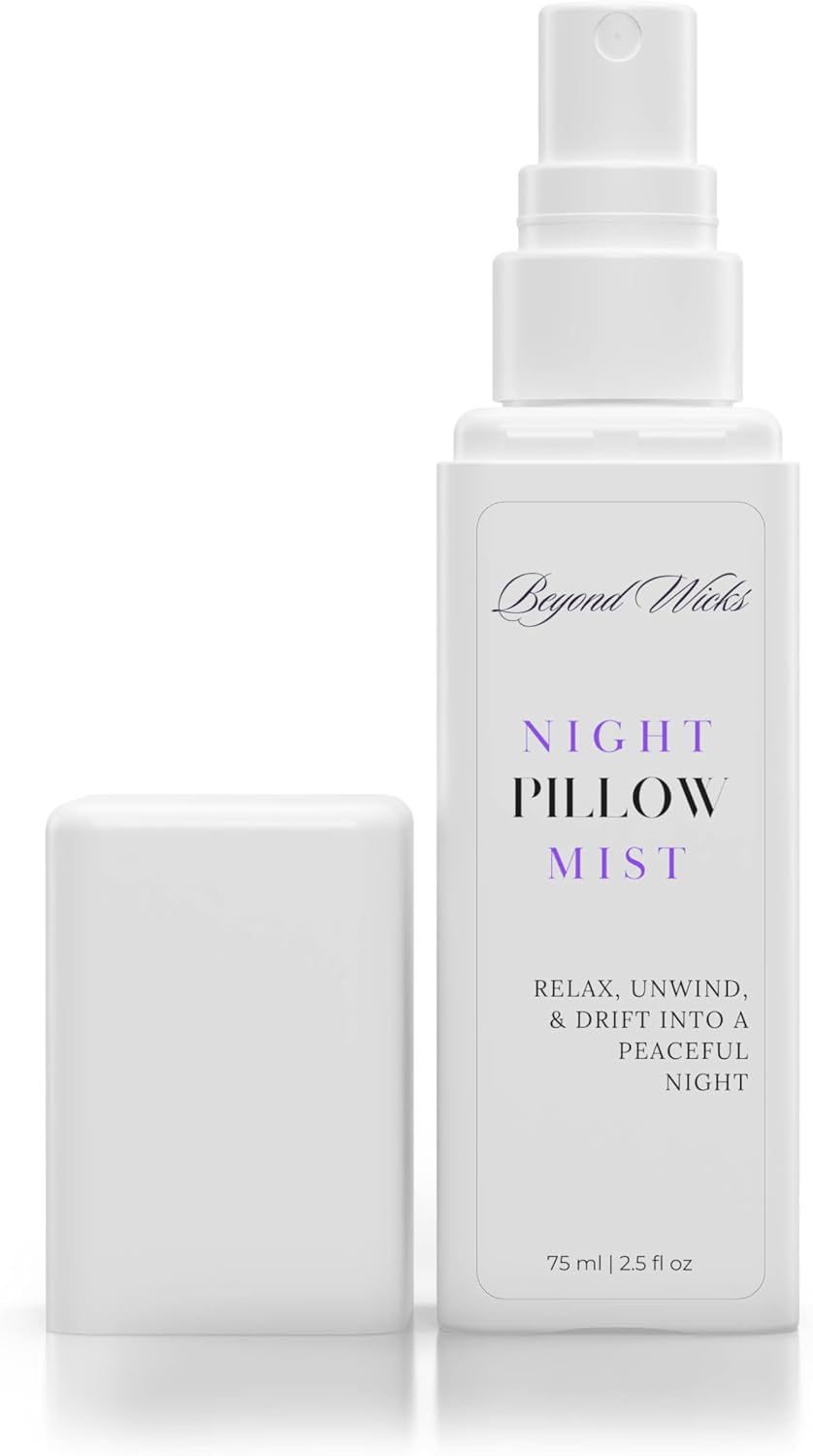 Pillow Spray – Lavender Chamomile Sleep Spray with Essential Oils – Relaxing Aromatherapy Mist for Pillows, Bedding, and Linens – Nighttime Pillow Mist – 75ml (2.5 fl oz)