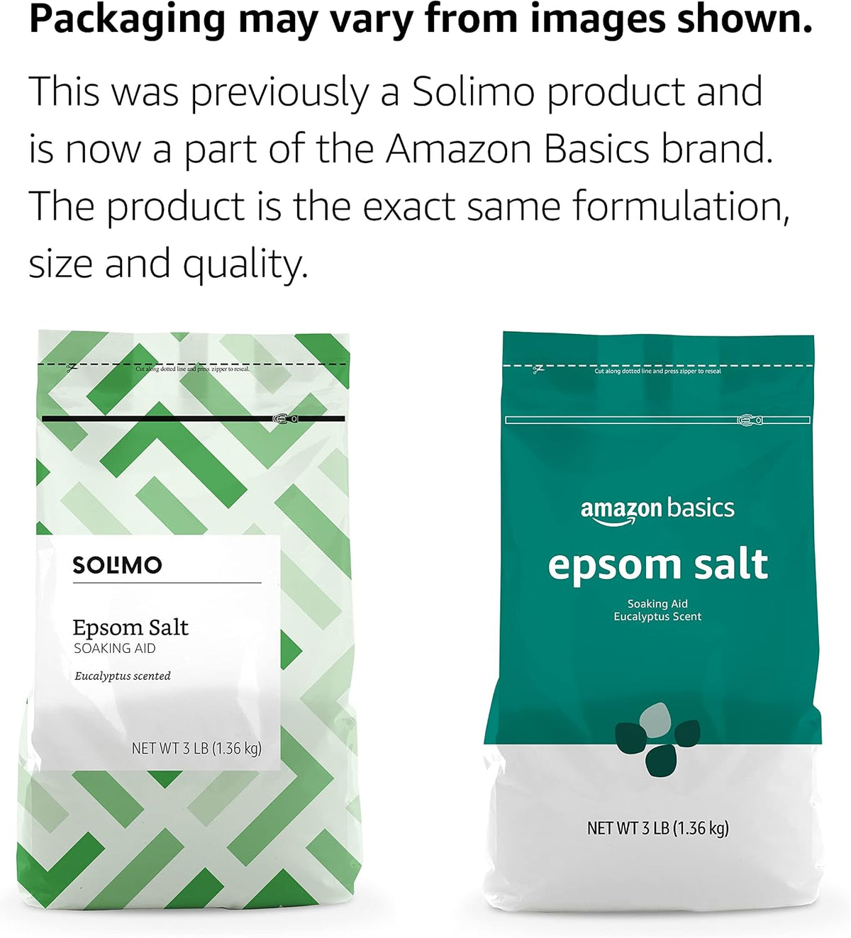 Epsom Salt Soaking Aid, Eucalyptus Scented, 3 Pound