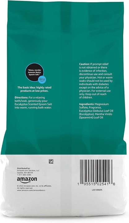 Epsom Salt Soaking Aid, Eucalyptus Scented, 3 Pound