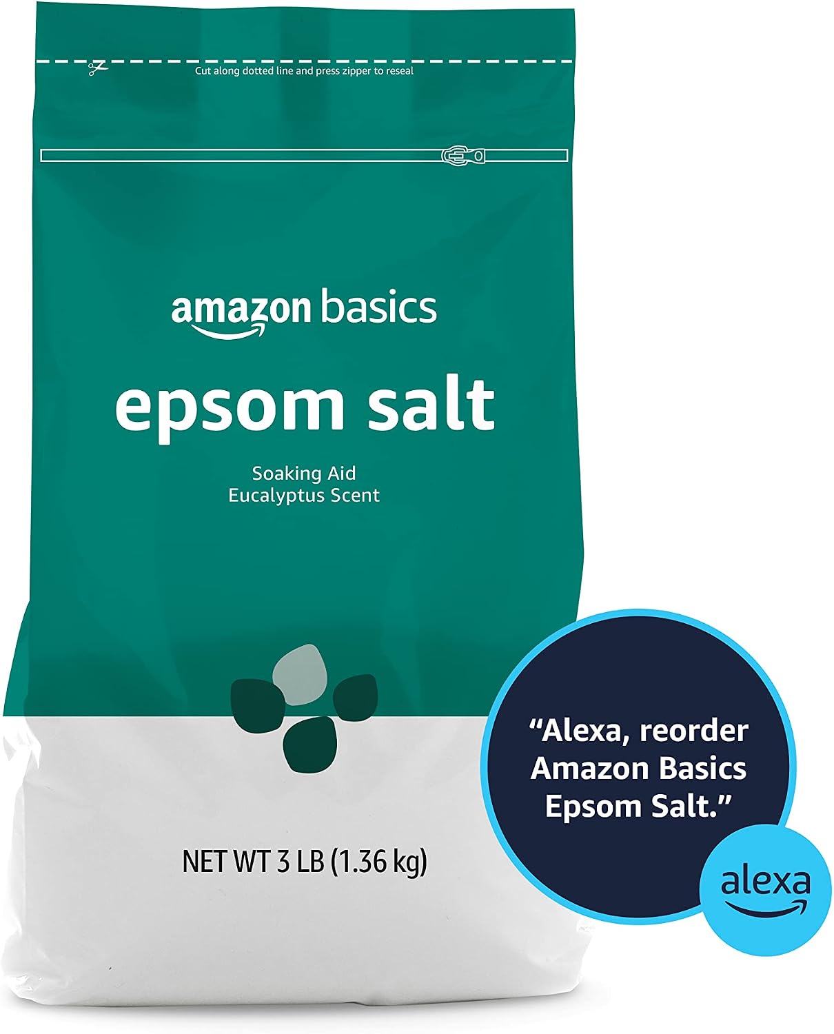 Epsom Salt Soaking Aid, Eucalyptus Scented, 3 Pound