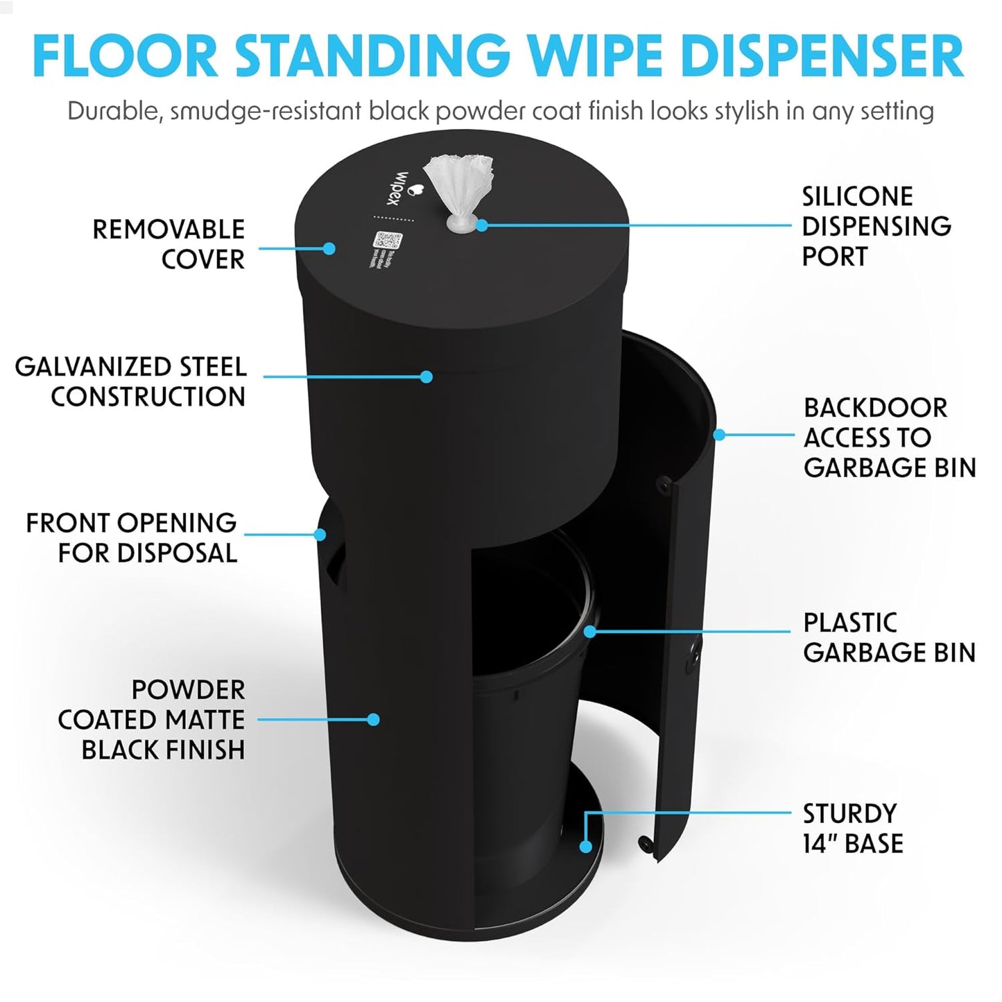 Gym Wipes for Equipment Cleaning - 700 Large 8"x12" Natural Fitness Wipes Refills for Dispensers - Made with Lemongrass, Eucalyptus Oil & Vinegar, Bulk Surface Multipurpose (1 Pack)