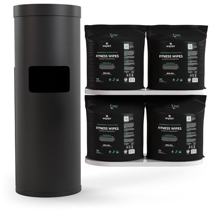 Gym Wipes for Equipment Cleaning - 700 Large 8"x12" Natural Fitness Wipes Refills for Dispensers - Made with Lemongrass, Eucalyptus Oil & Vinegar, Bulk Surface Multipurpose (1 Pack)