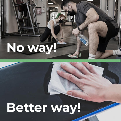 Gym Wipes for Equipment Cleaning - 700 Large 8"x12" Natural Fitness Wipes Refills for Dispensers - Made with Lemongrass, Eucalyptus Oil & Vinegar, Bulk Surface Multipurpose (1 Pack)