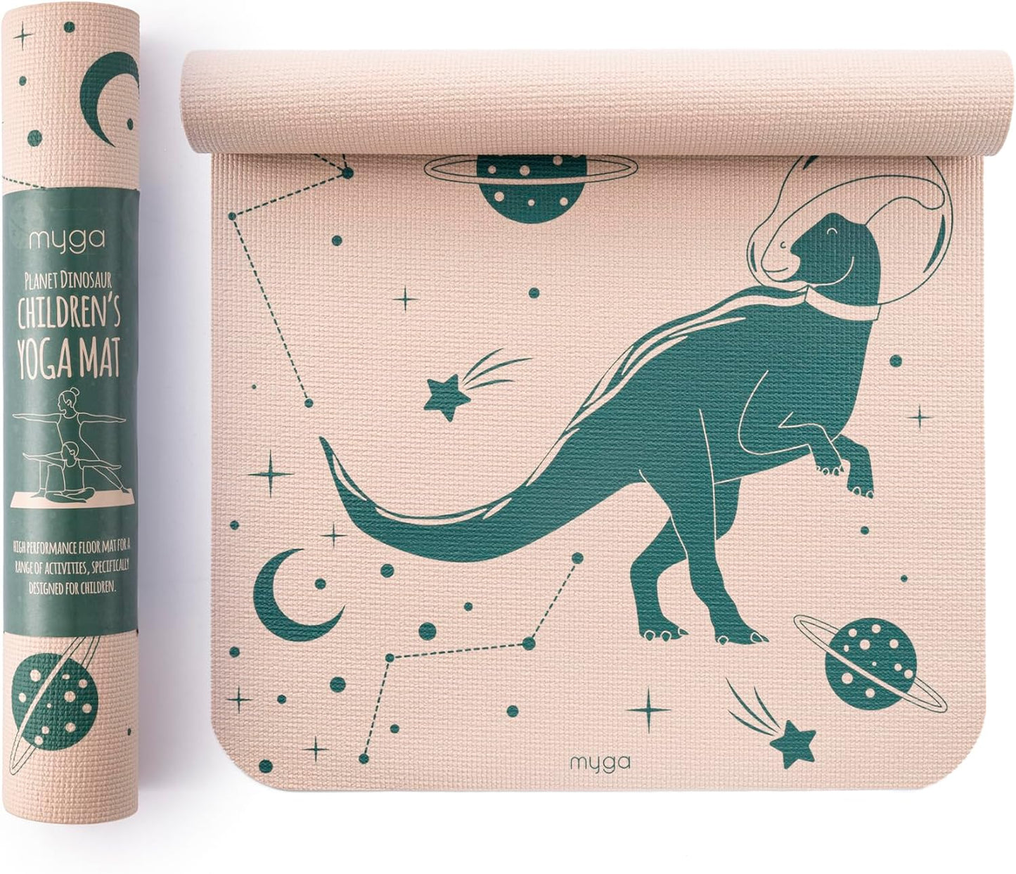 Silk Print Kids Yoga Mat,Non-Slip Yoga Mat for Childrens Exercise, Fitness, Yoga and Mindfulness Lightweight, Easy Clean Play Mat for Girls and Boys