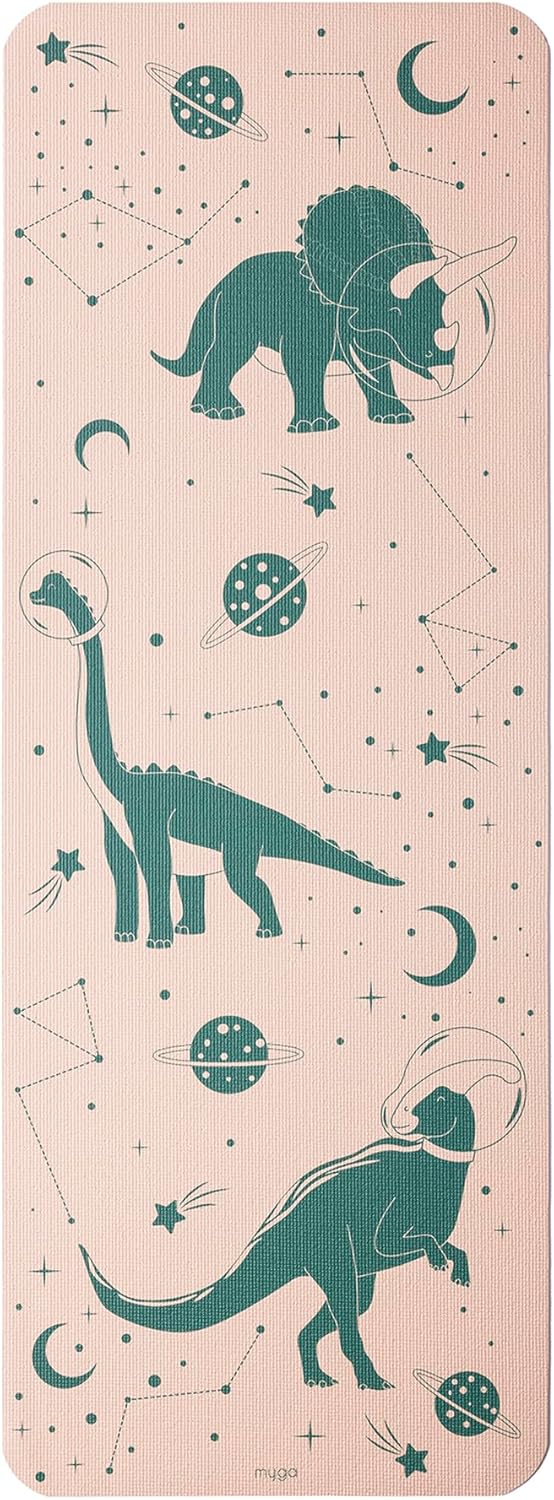 Silk Print Kids Yoga Mat,Non-Slip Yoga Mat for Childrens Exercise, Fitness, Yoga and Mindfulness Lightweight, Easy Clean Play Mat for Girls and Boys