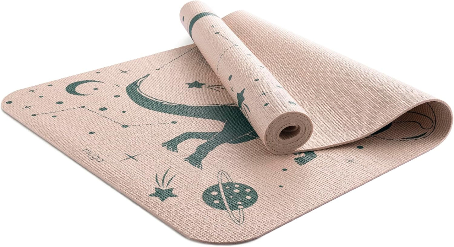 Silk Print Kids Yoga Mat,Non-Slip Yoga Mat for Childrens Exercise, Fitness, Yoga and Mindfulness Lightweight, Easy Clean Play Mat for Girls and Boys