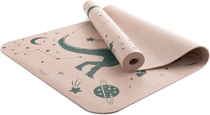 Silk Print Kids Yoga Mat,Non-Slip Yoga Mat for Childrens Exercise, Fitness, Yoga and Mindfulness Lightweight, Easy Clean Play Mat for Girls and Boys